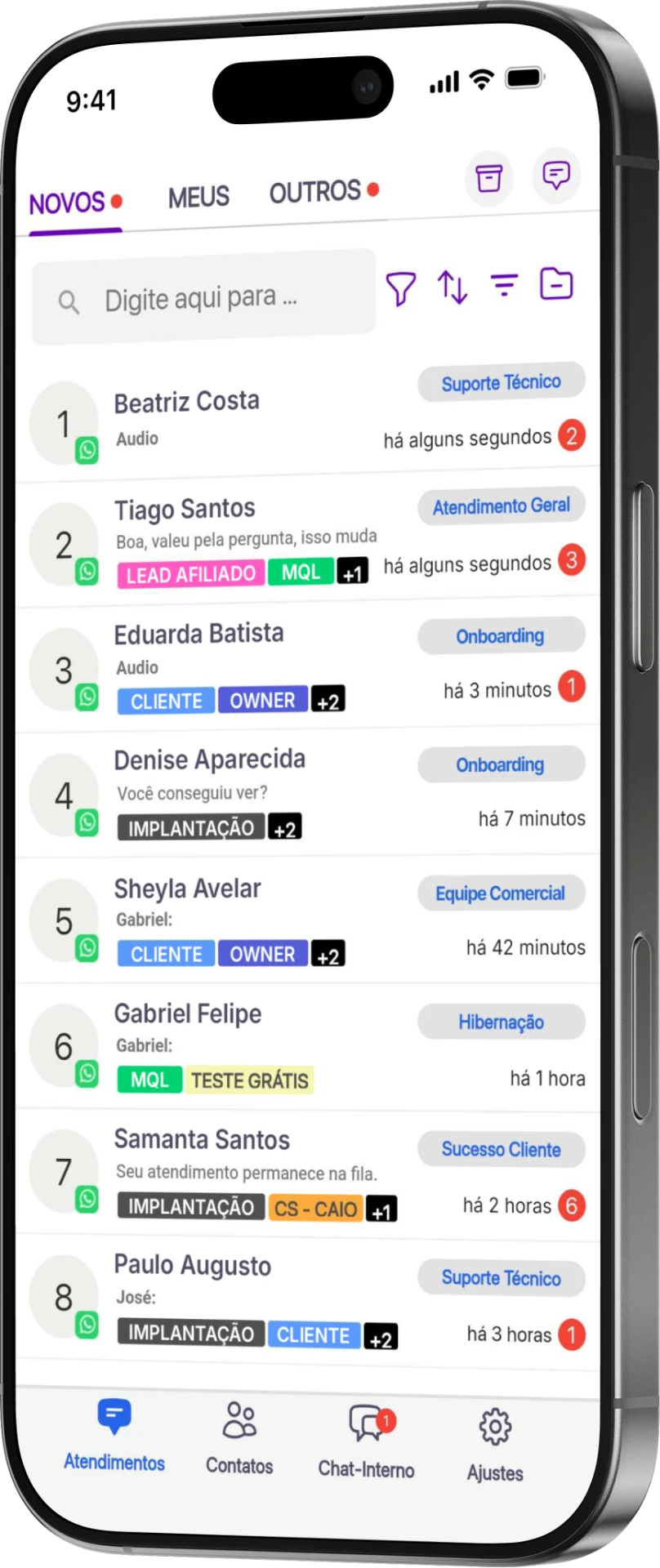 App EloraCRM no celular